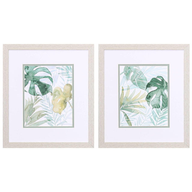 Paragon Tropical Whisper S/2 Green 16 X 14 X 1 Wall Art