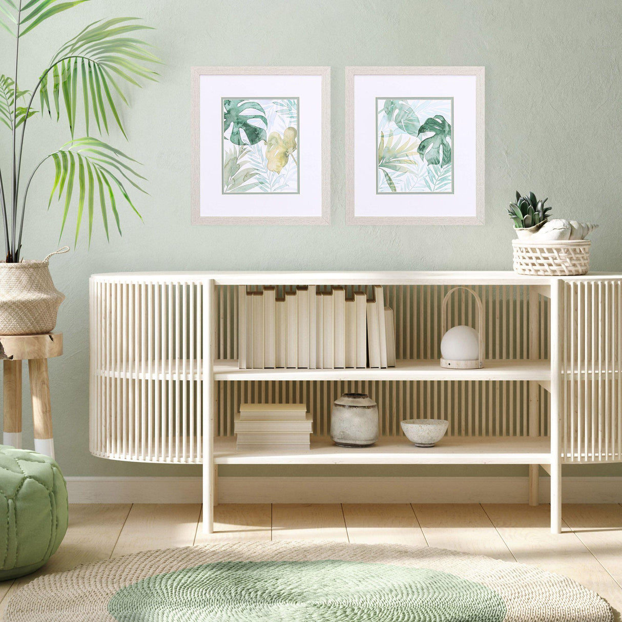 Paragon Tropical Whisper S/2 Green 16 X 14 X 1 Wall Art