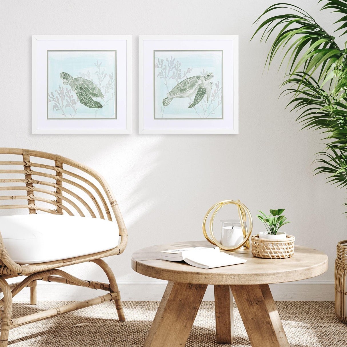 Paragon Ocean Swim S/2 Blue 17 X 17 X 2 Wall Art