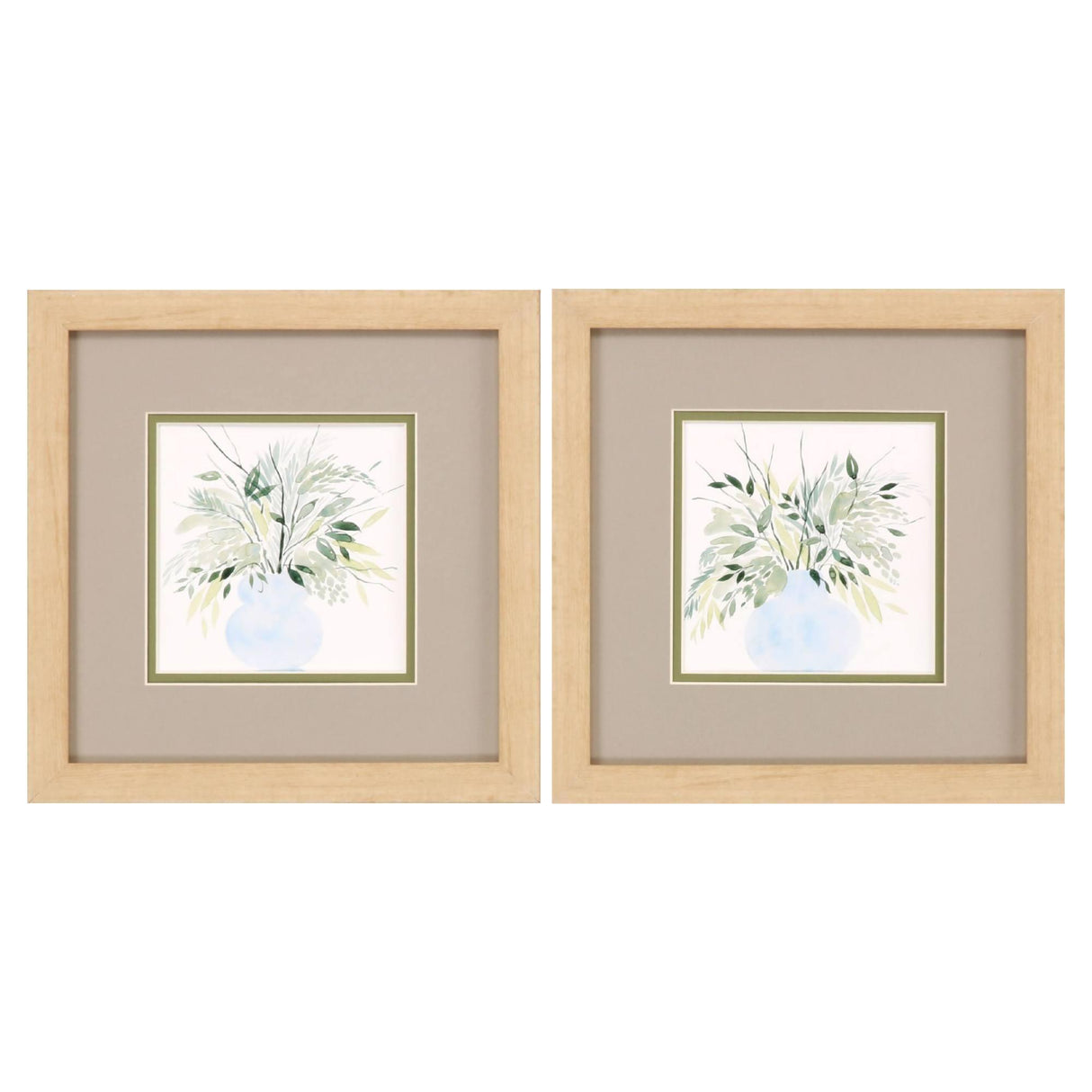 Paragon Greenery Bouquet S/2 Green 12 X 12 X 1 Wall Art