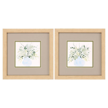 Paragon Greenery Bouquet S/2 Green 12 X 12 X 1 Wall Art