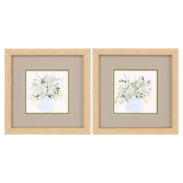 Paragon Greenery Bouquet S/2 Green 12 X 12 X 1 Wall Art