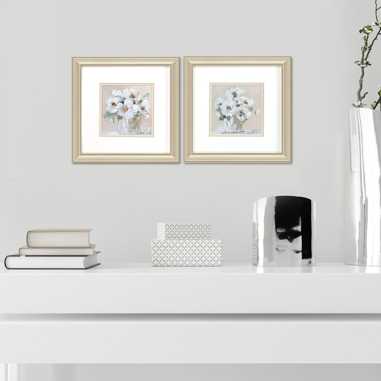 Paragon Soft Whites S/2 Neutral 12 X 12 X 1 Wall Art