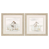 Paragon Stilt Birds on Blue S/2 Neutral 19 X 19 X 1 Wall Art