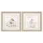 Paragon Stilt Birds on Blue S/2 Neutral 19 X 19 X 1 Wall Art
