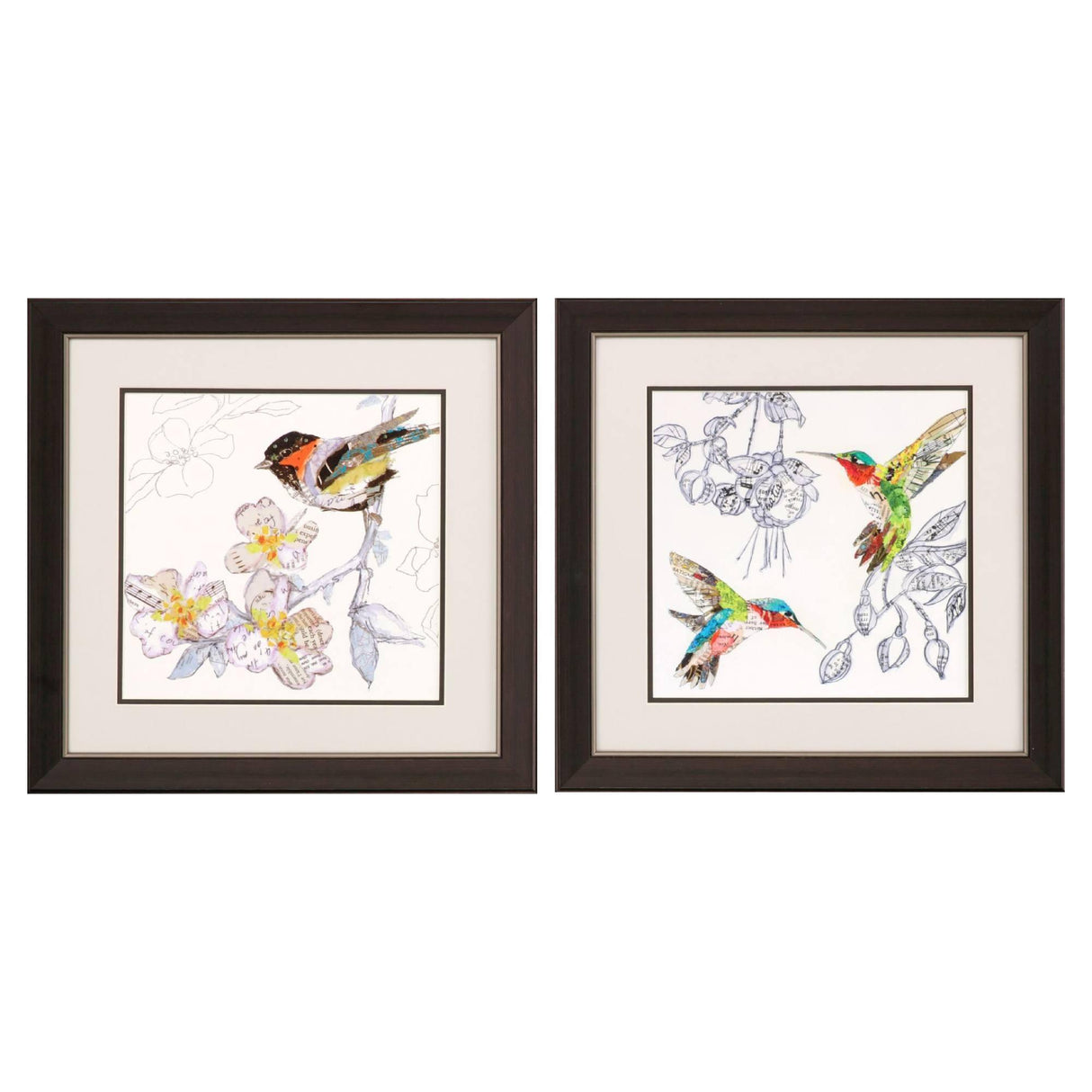 Paragon Chickadee Hummers S/2 Green 19 X 19 X 1 Wall Art