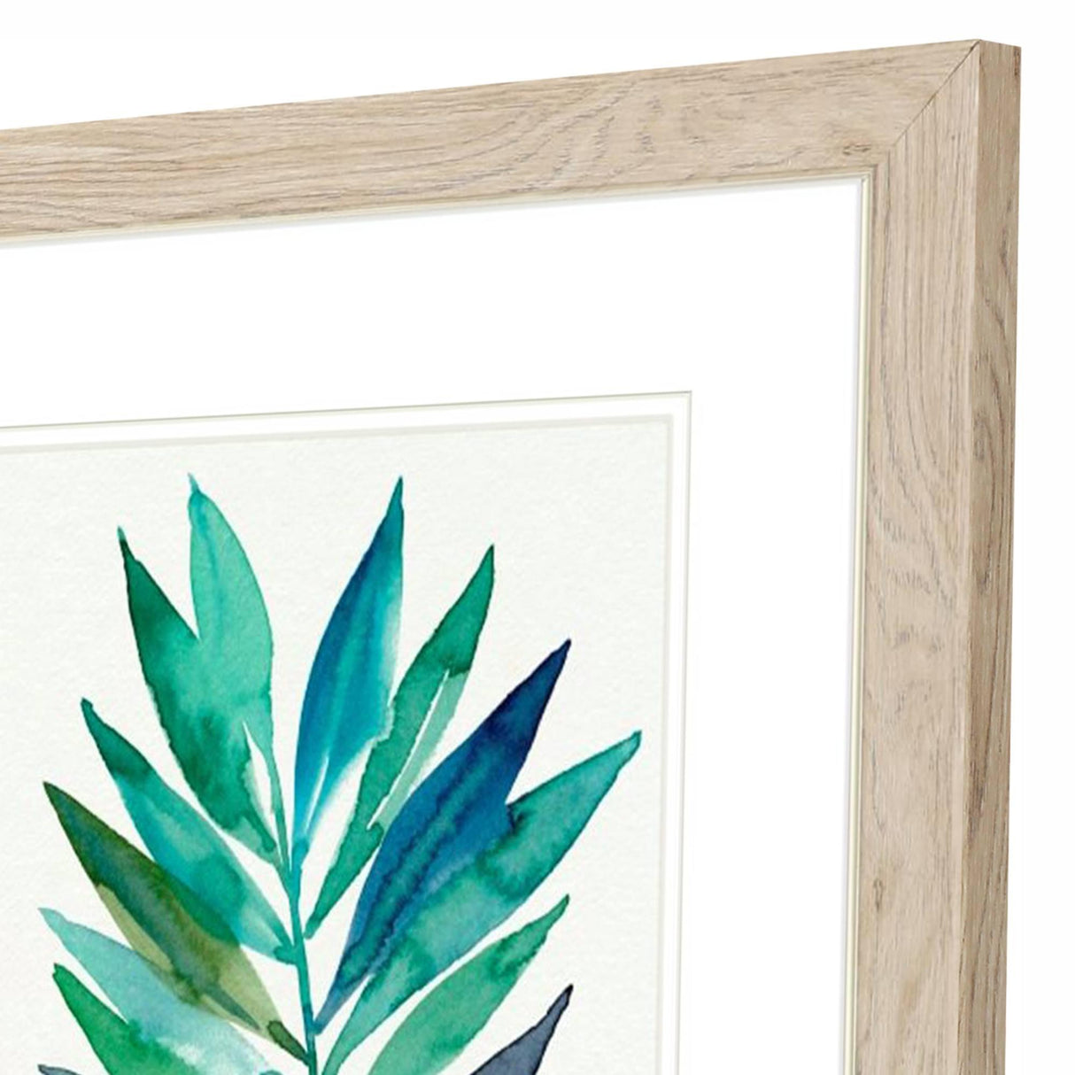 Paragon Palm Frond Flow A S/2 Turquoise 22 X 19 X 1 Wall Art