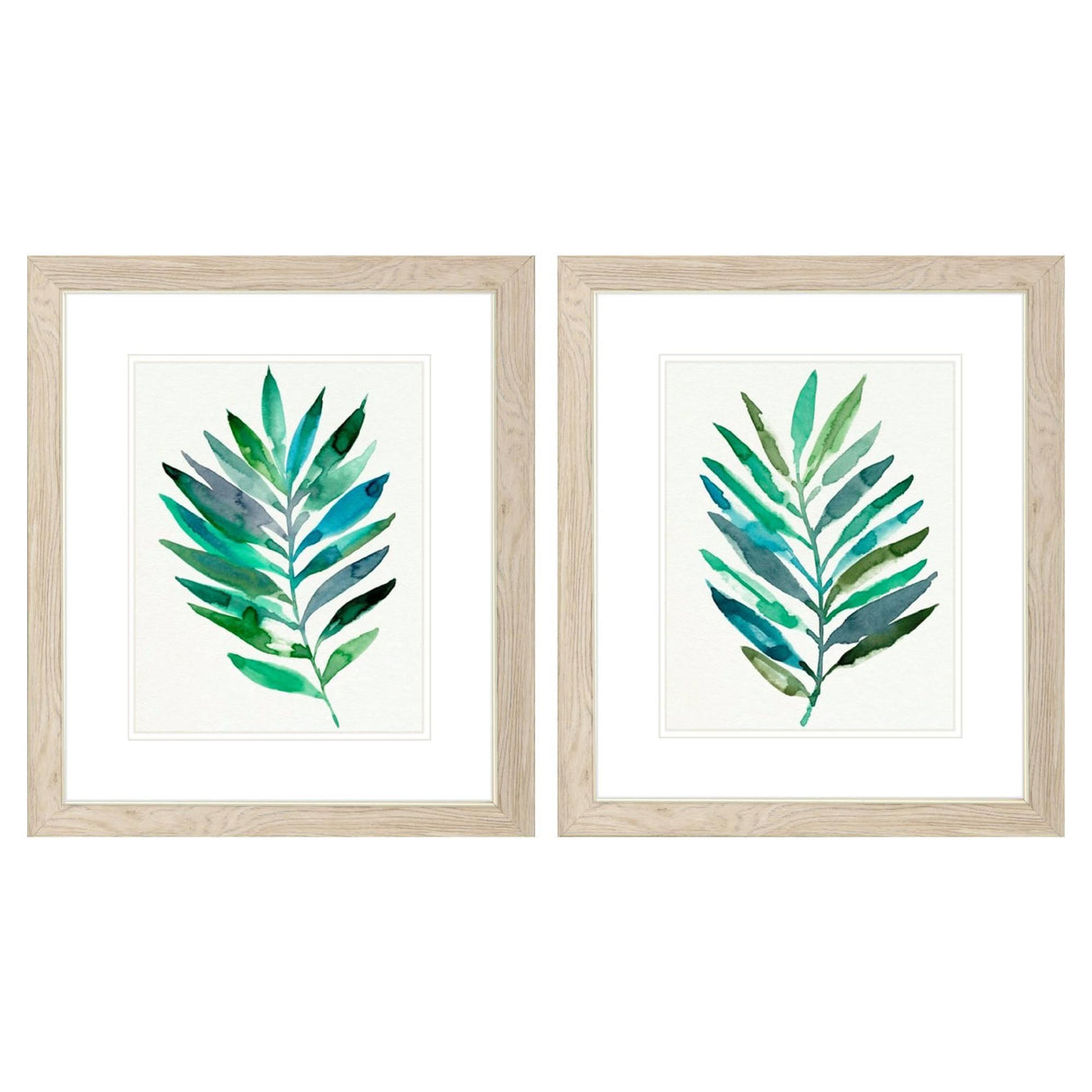 Paragon Palm Frond Flow B S/2 Turquoise 22 X 19 X 1 Wall Art