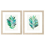 Paragon Palm Frond Flow B S/2 Turquoise 22 X 19 X 1 Wall Art