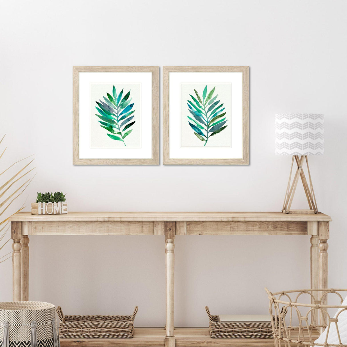 Paragon Palm Frond Flow B S/2 Turquoise 22 X 19 X 1 Wall Art