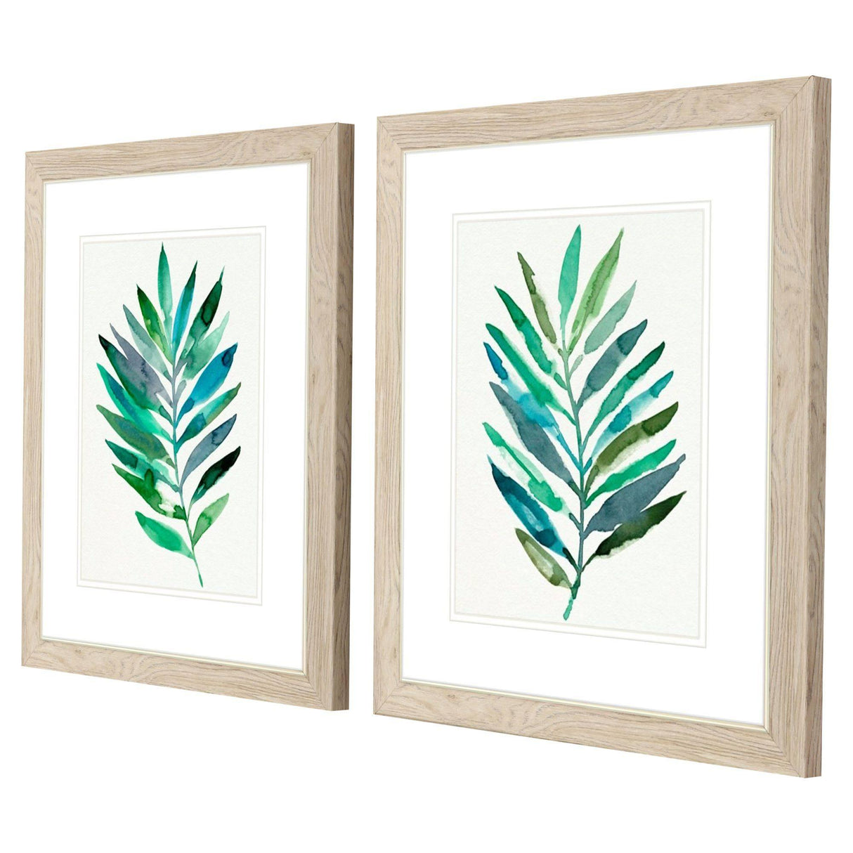 Paragon Palm Frond Flow B S/2 Turquoise 22 X 19 X 1 Wall Art