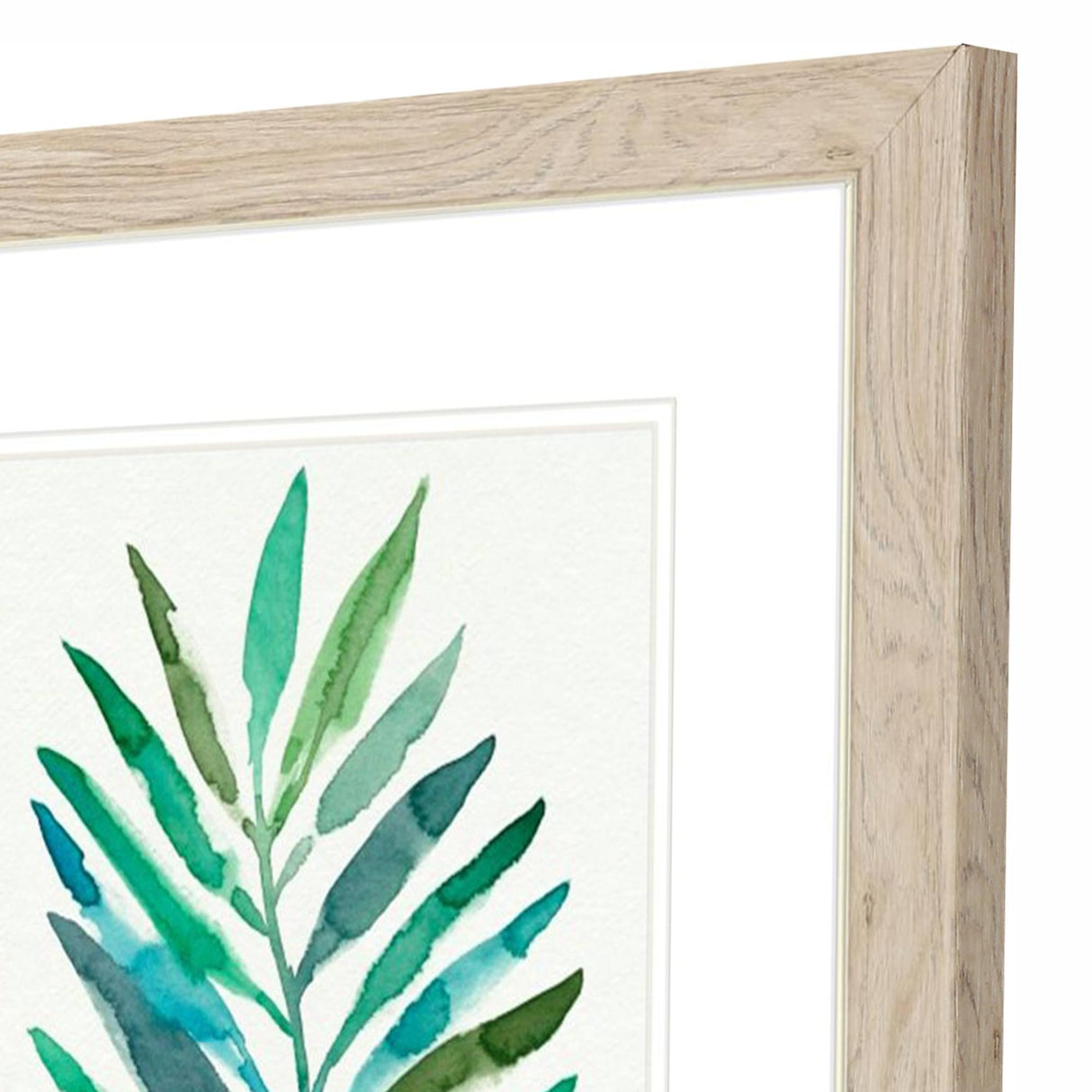 Paragon Palm Frond Flow B S/2 Turquoise 22 X 19 X 1 Wall Art