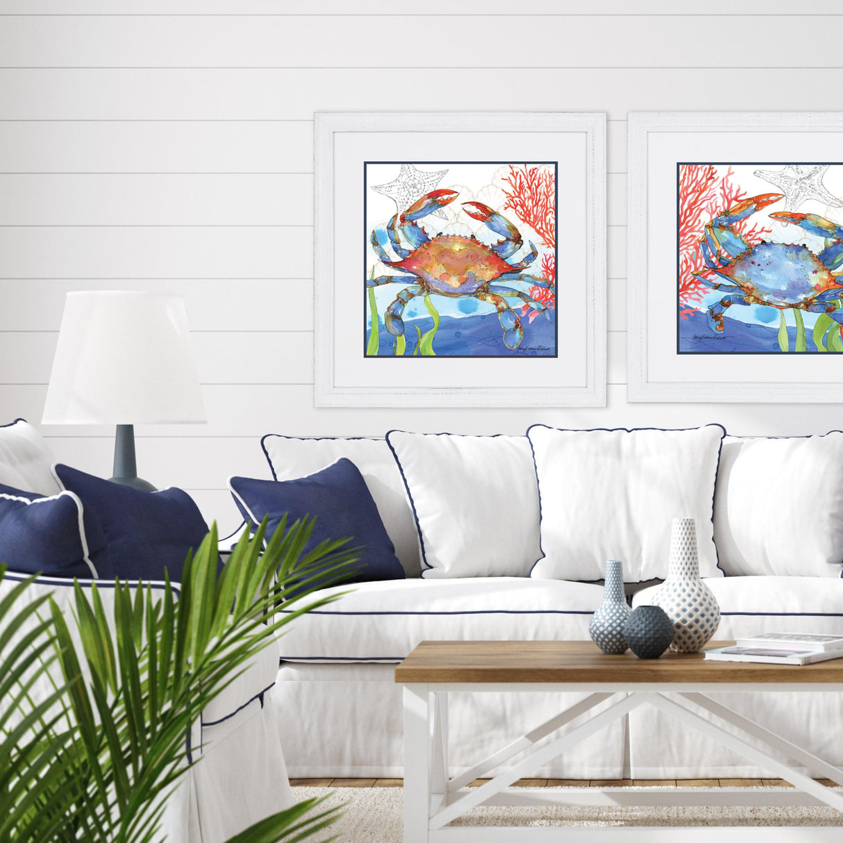 Paragon Oceana Crab 1 Blue 36 X 36 X 1 Wall Art
