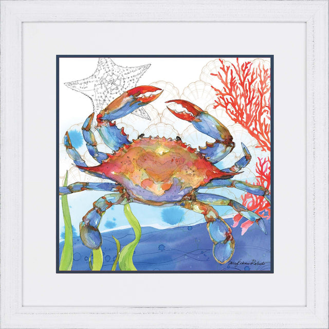 Paragon Oceana Crab 1 Blue 36 X 36 X 1 Wall Art