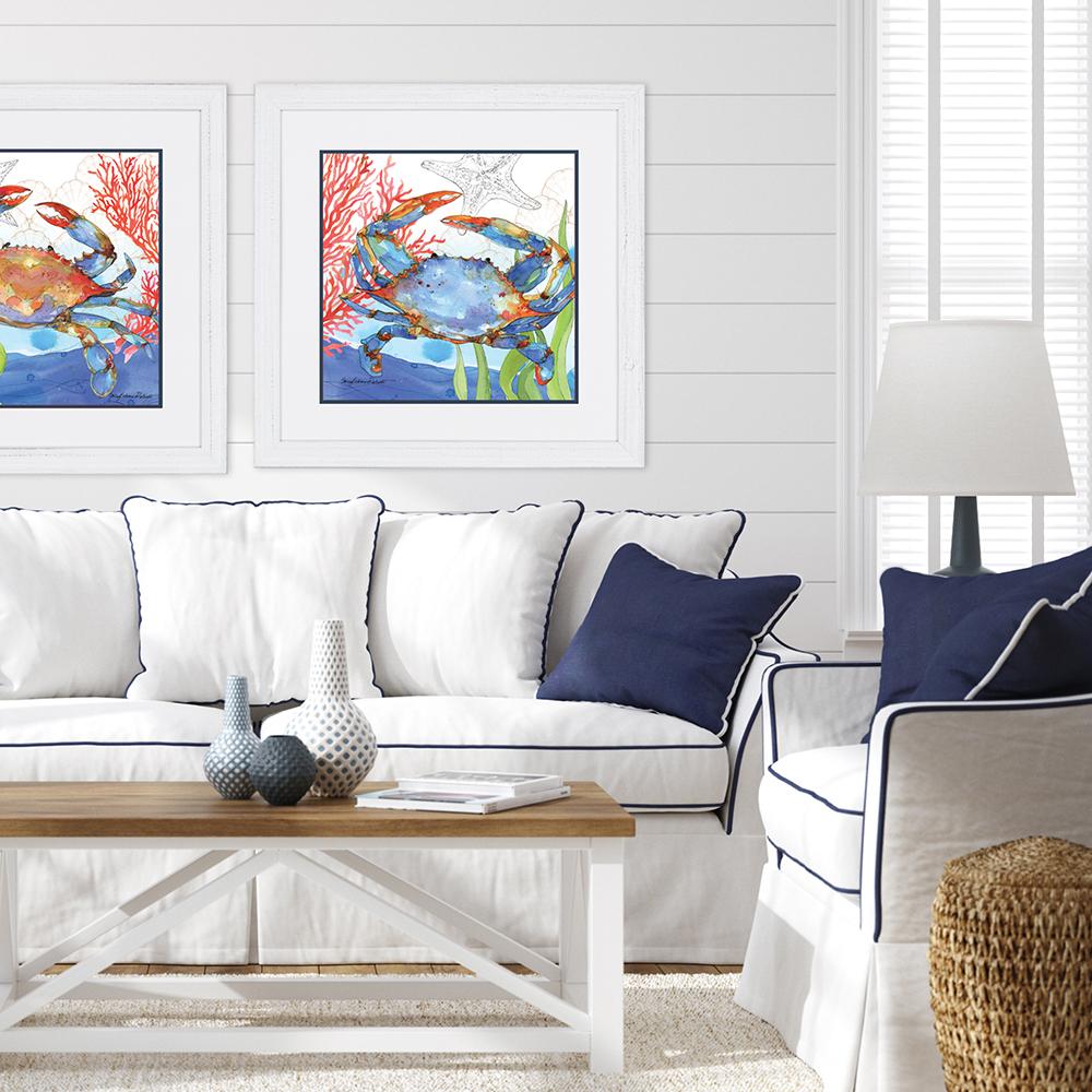 Paragon Oceana Crab 2 Blue 36 X 36 X 1 Wall Art