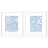 Paragon Shell Silhouettes S/2 Blue 16 X 14 X 2 Wall Art
