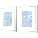 Paragon Shell Silhouettes S/2 Blue 16 X 14 X 2 Wall Art