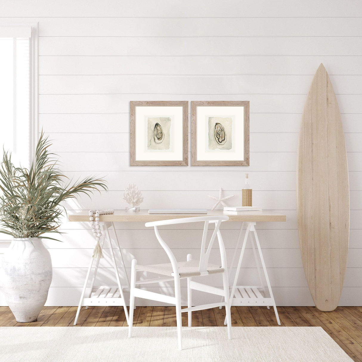 Paragon Soft Half Shell S/2 Gray 18 X 16 X 1 Wall Art
