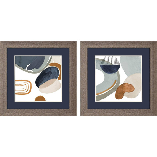 Paragon Hushed Nature S/2 Blue 19 X 19 X 1 Wall Art
