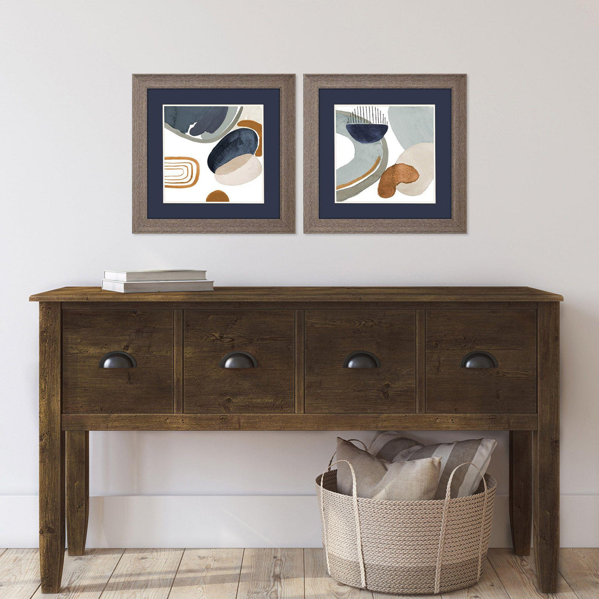 Paragon Hushed Nature S/2 Blue 19 X 19 X 1 Wall Art