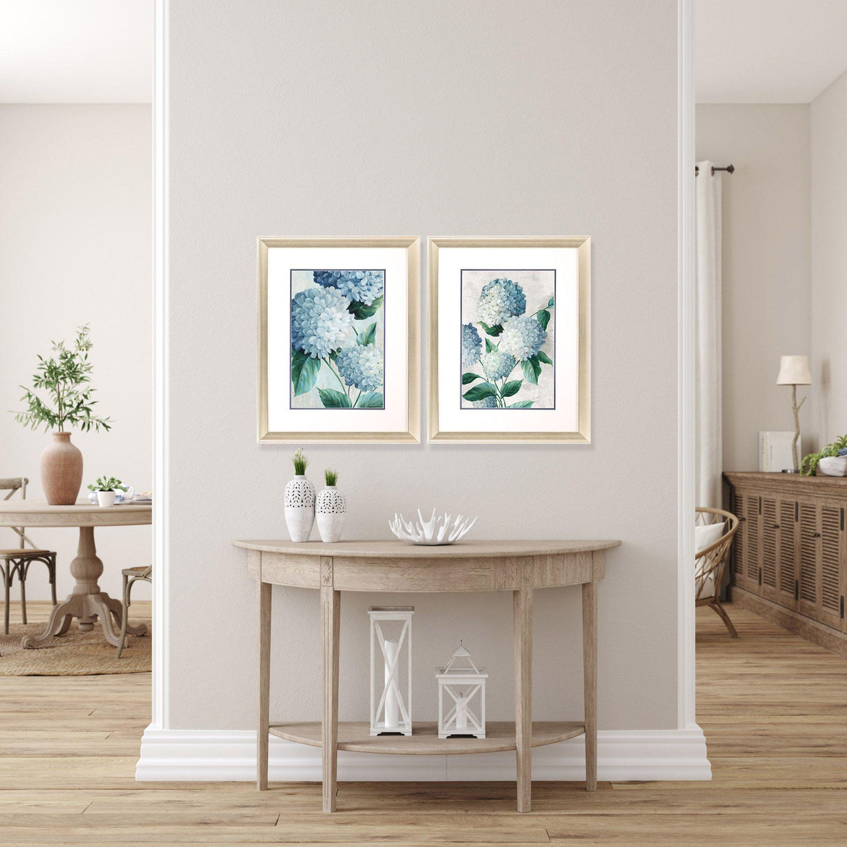 Paragon Hydrangea Blooms S/2 Blue 27 X 21 X 1 Wall Art