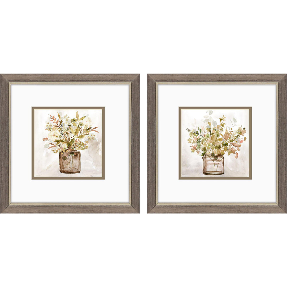 Paragon Earthy Garden S/2 Green 11 X 11 X 1 Wall Art