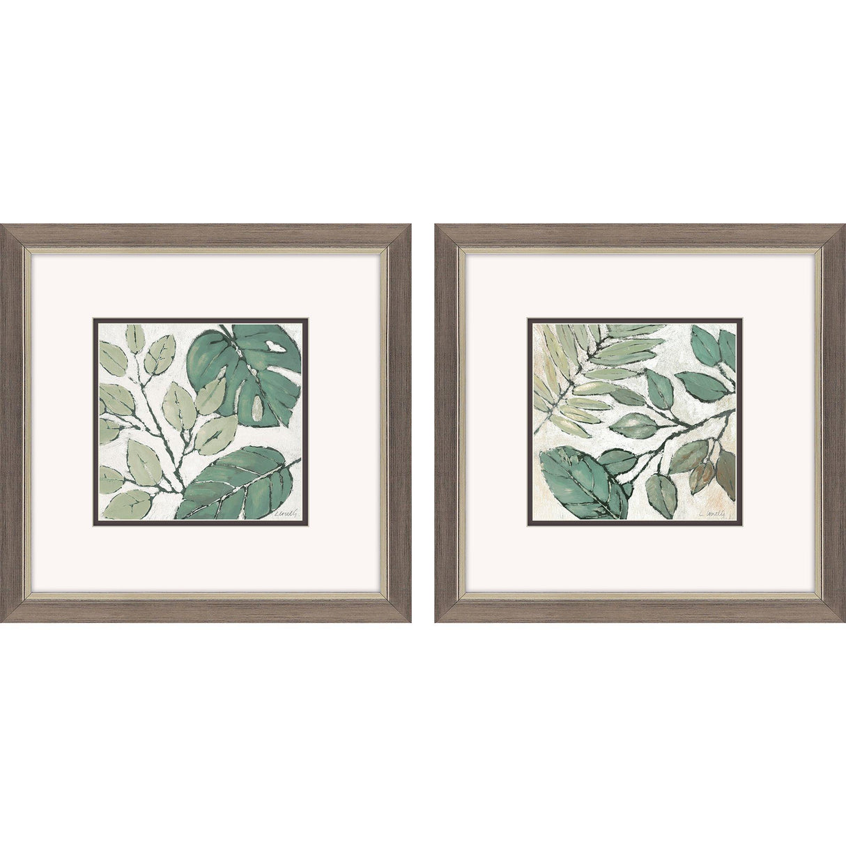 Paragon Green Indian Summer S/2 Green 11 X 11 X 1 Wall Art