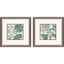 Paragon Green Indian Summer S/2 Green 11 X 11 X 1 Wall Art