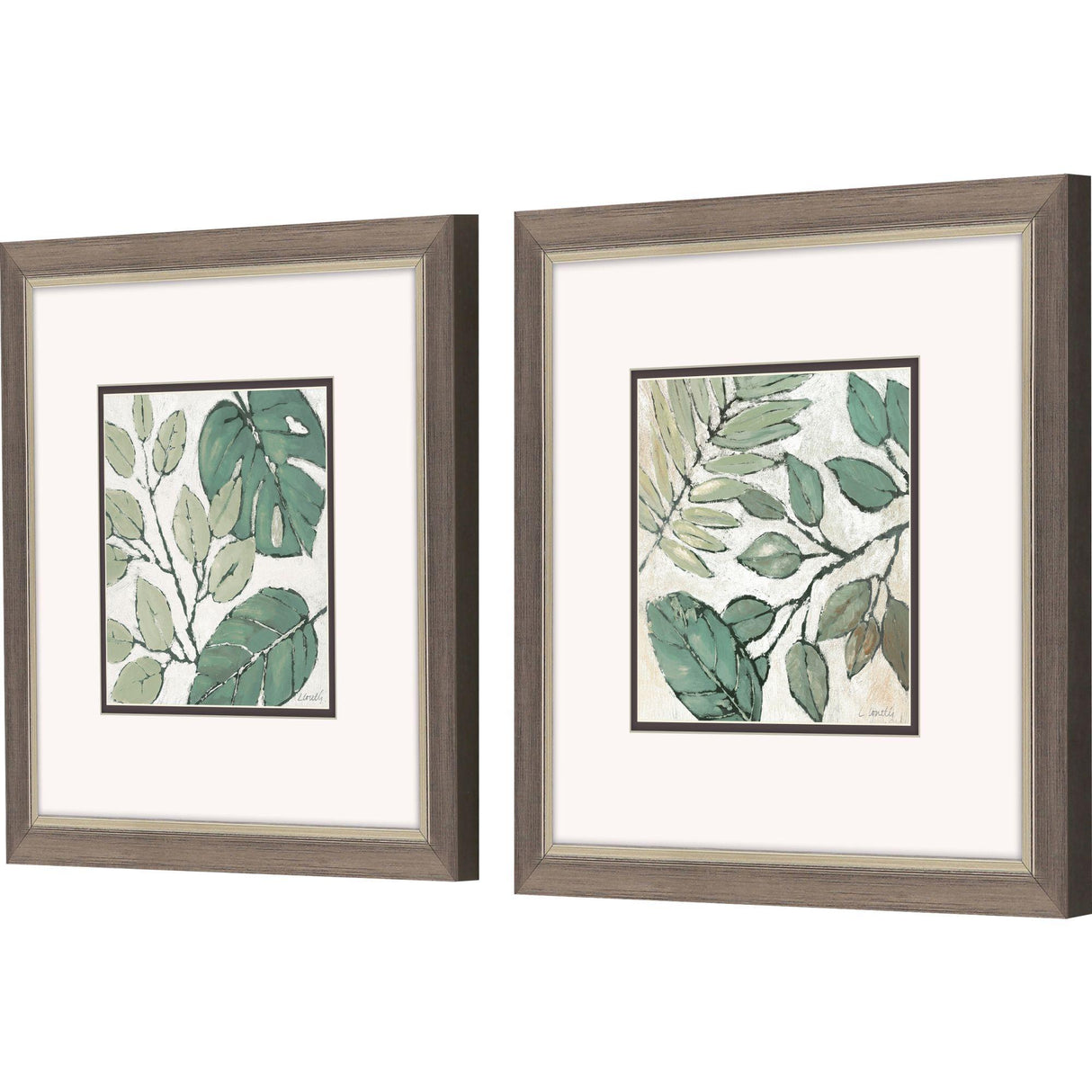 Paragon Green Indian Summer S/2 Green 11 X 11 X 1 Wall Art
