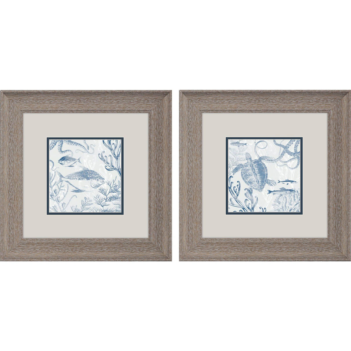 Paragon Seabed Scene A S/2 Blue 13 X 13 X 1 Wall Art