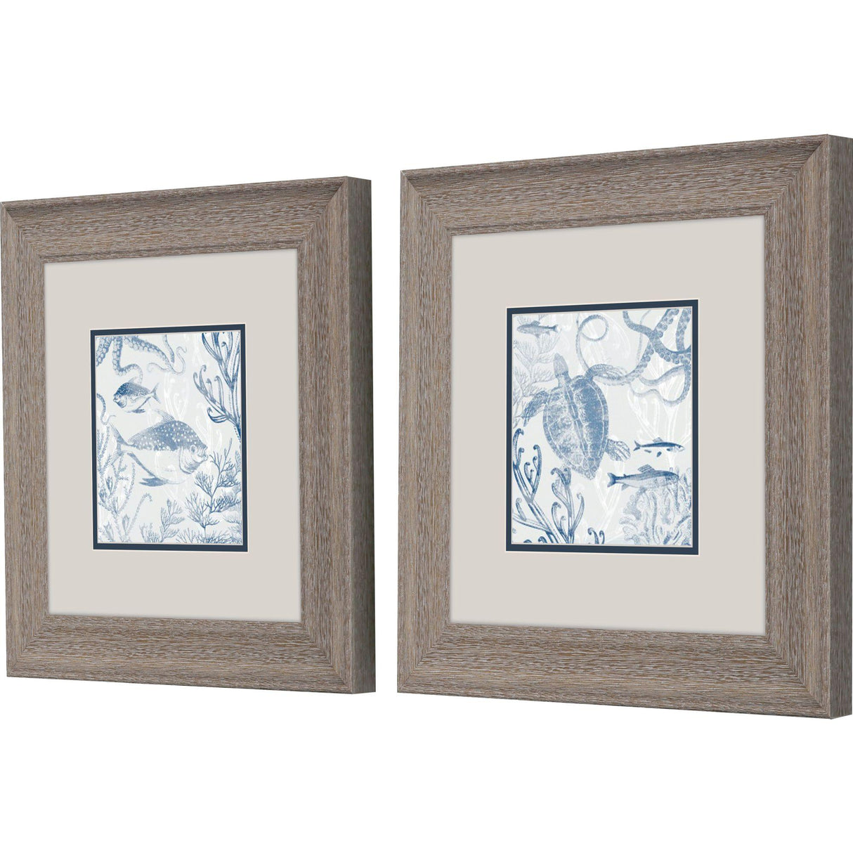 Paragon Seabed Scene A S/2 Blue 13 X 13 X 1 Wall Art