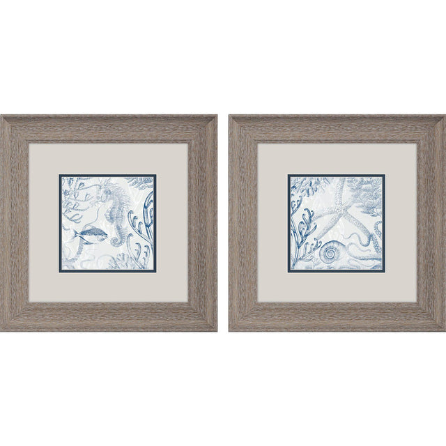 Paragon Seabed Scene B S/2 Blue 13 X 13 X 1 Wall Art