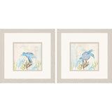 Paragon Blue Sea Turtle S/2 Blue 11 X 11 X 1 Wall Art