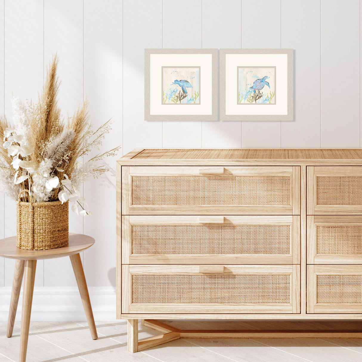 Paragon Blue Sea Turtle S/2 Blue 11 X 11 X 1 Wall Art