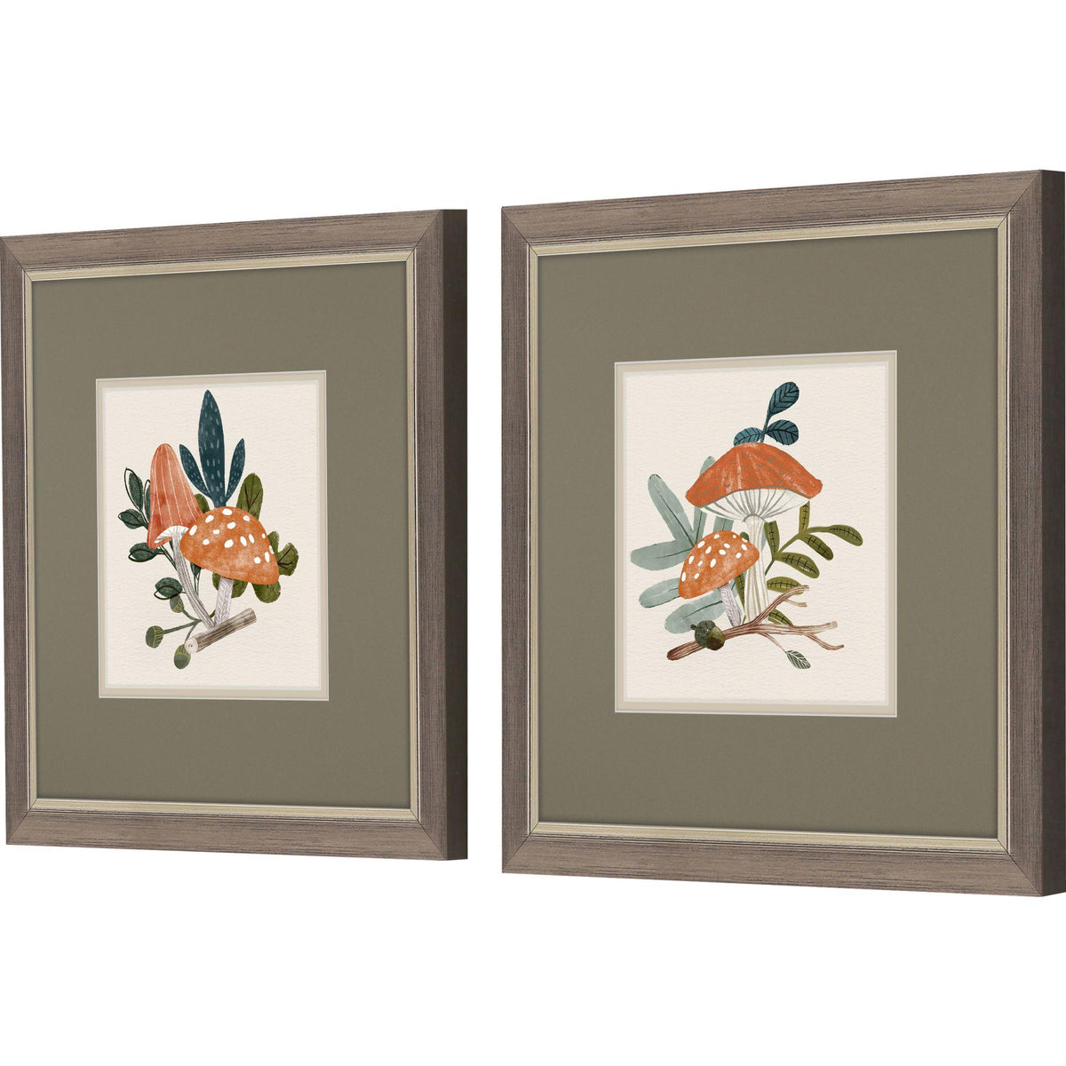 Paragon Amanita Mushroom S/2 Orange 11 X 11 X 1 Wall Art