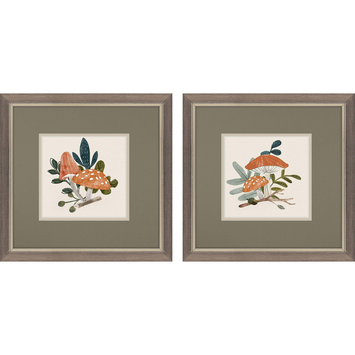 Paragon Amanita Mushroom S/2 Orange 11 X 11 X 1 Wall Art
