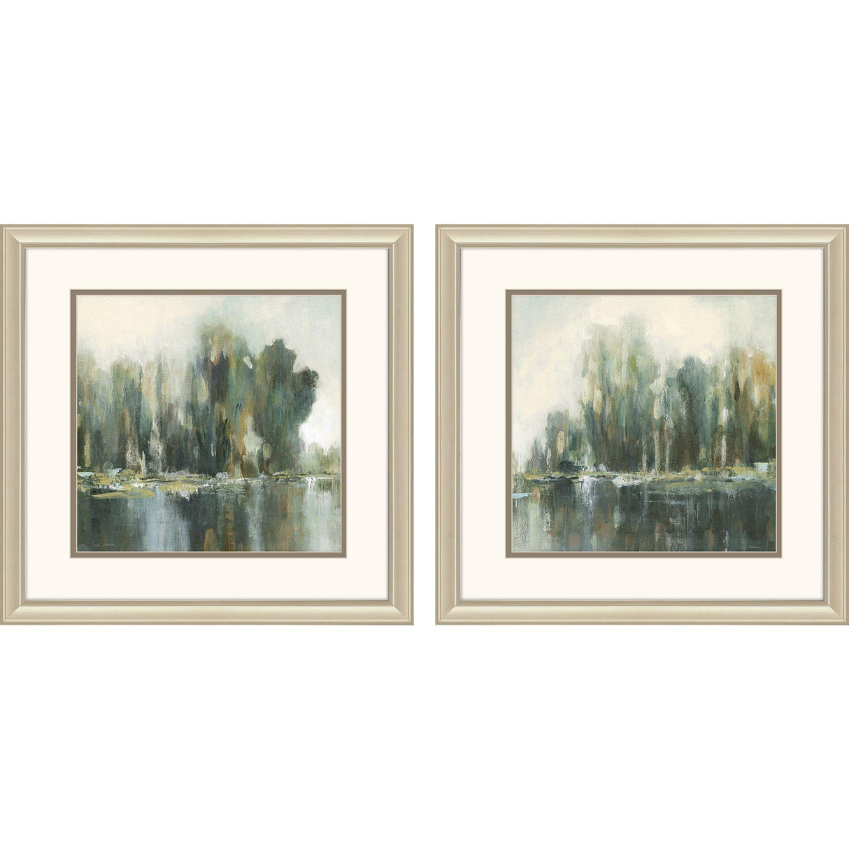 Paragon Textured Treeline S/2 Green 18 X 18 X 1 Wall Art