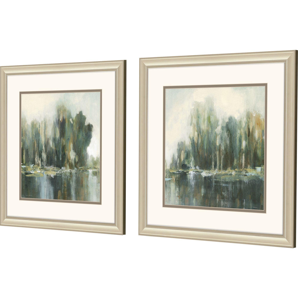 Paragon Textured Treeline S/2 Green 18 X 18 X 1 Wall Art