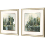 Paragon Textured Treeline S/2 Green 18 X 18 X 1 Wall Art