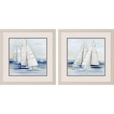 Paragon Close Sail S/2 Blue 17 X 17 X 1 Wall Art