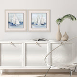 Paragon Close Sail S/2 Blue 17 X 17 X 1 Wall Art