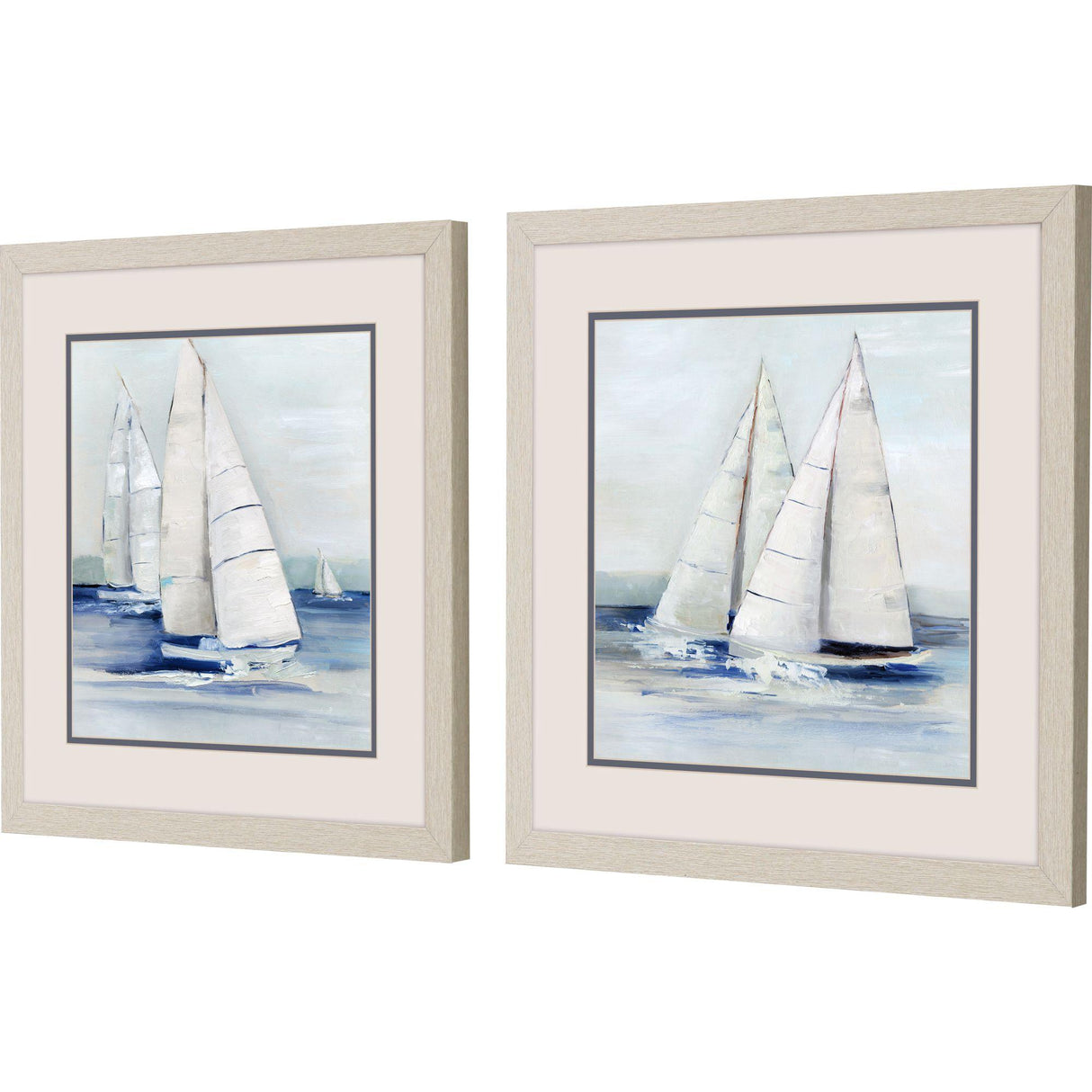 Paragon Close Sail S/2 Blue 17 X 17 X 1 Wall Art