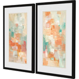 Paragon Retro City Panel S/2 Orange 32 X 20 X 2 Wall Art