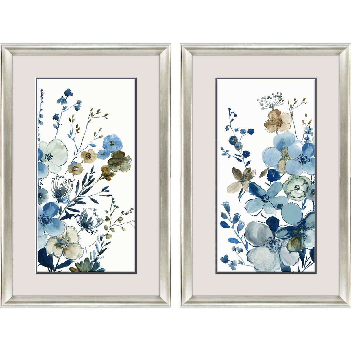 Paragon Blue Blossoming S/2 Blue 33 X 21 X 1 Wall Art