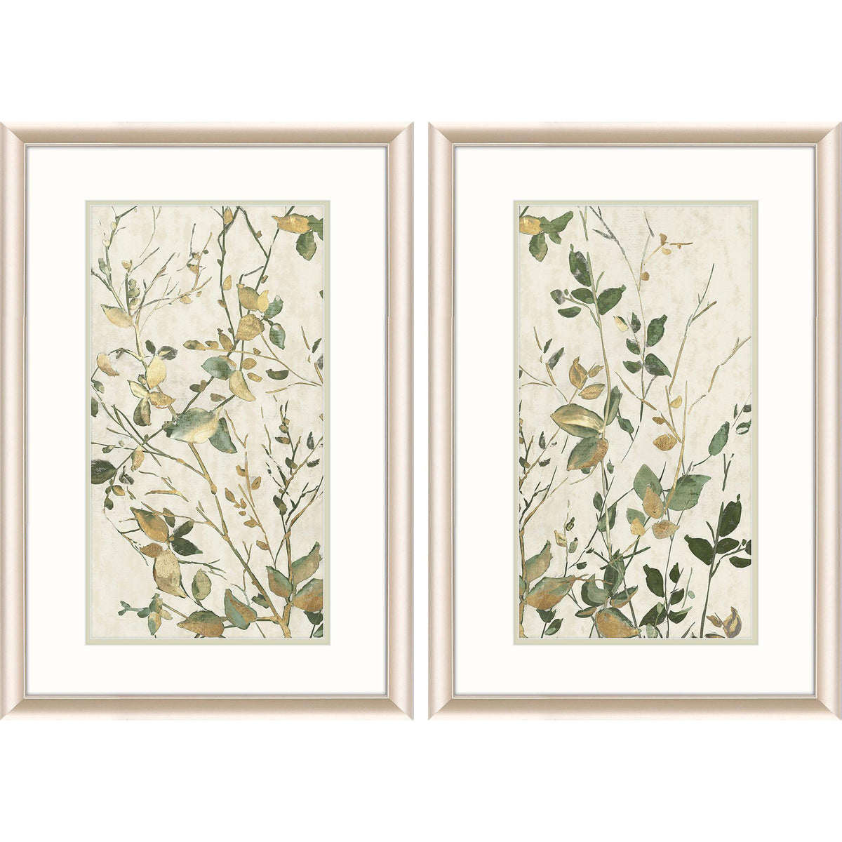 Paragon Golden Green Branches S/2 Green 32 X 20 X 2 Wall Art
