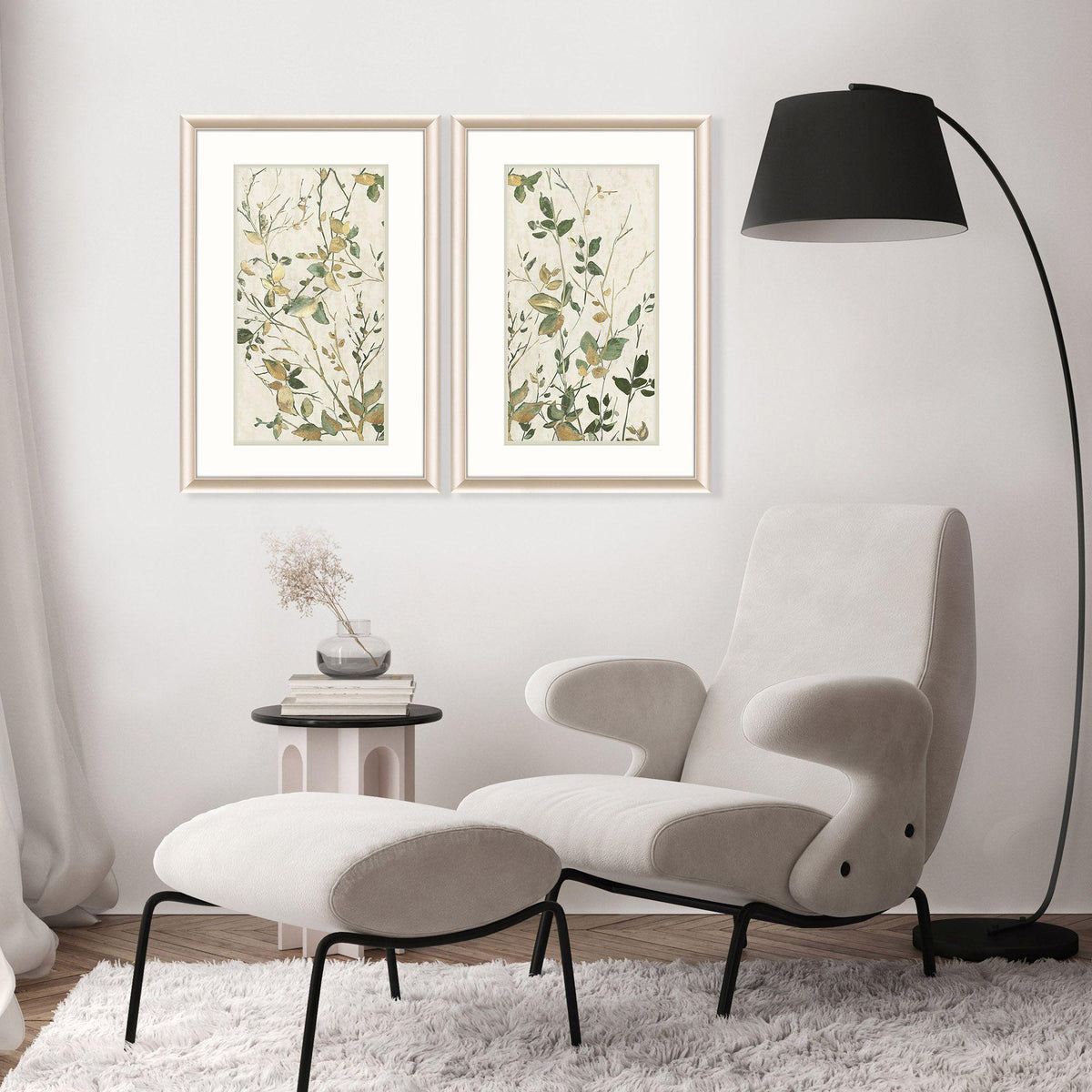 Paragon Golden Green Branches S/2 Green 32 X 20 X 2 Wall Art