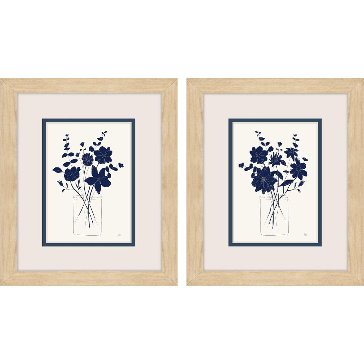 Paragon Indigo Sketch S/2 Blue 12 X 10 X 1 Wall Art