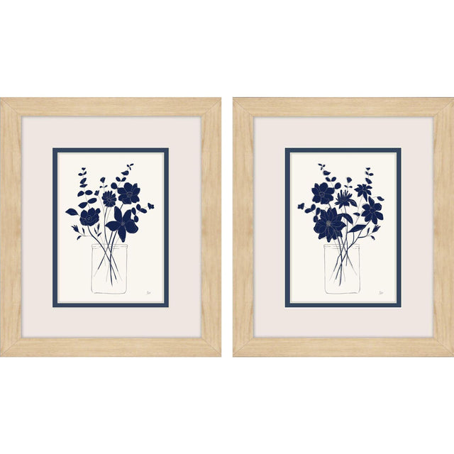 Paragon Indigo Sketch S/2 Blue 12 X 10 X 1 Wall Art