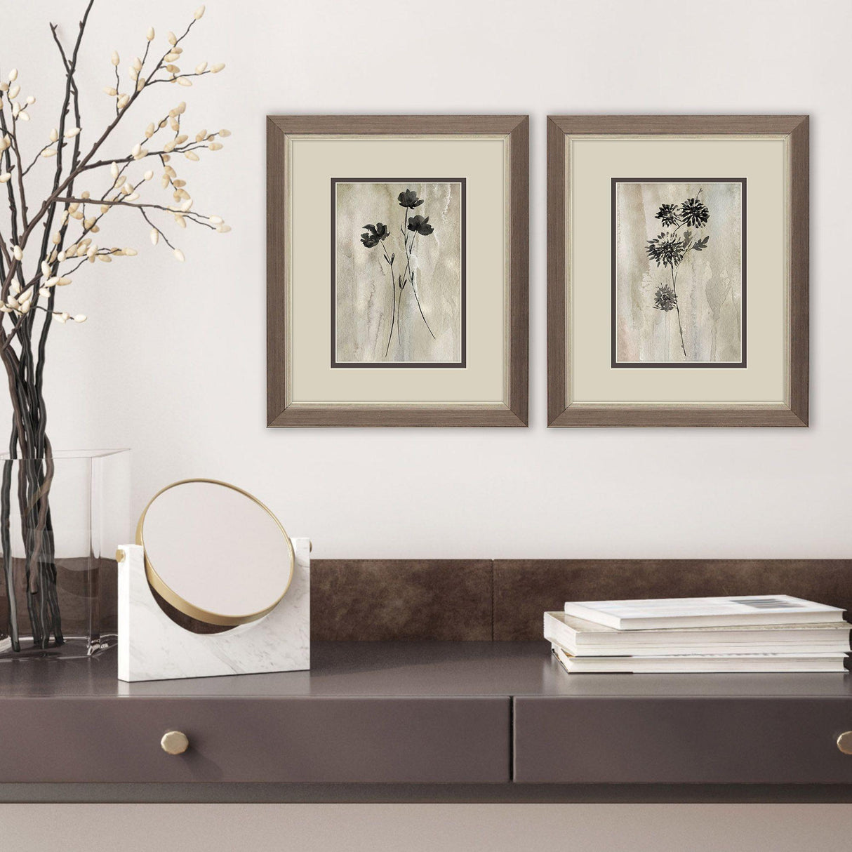 Paragon Sumi-e Silhouette II S/2 Brown 11 X 09 X 1 Wall Art