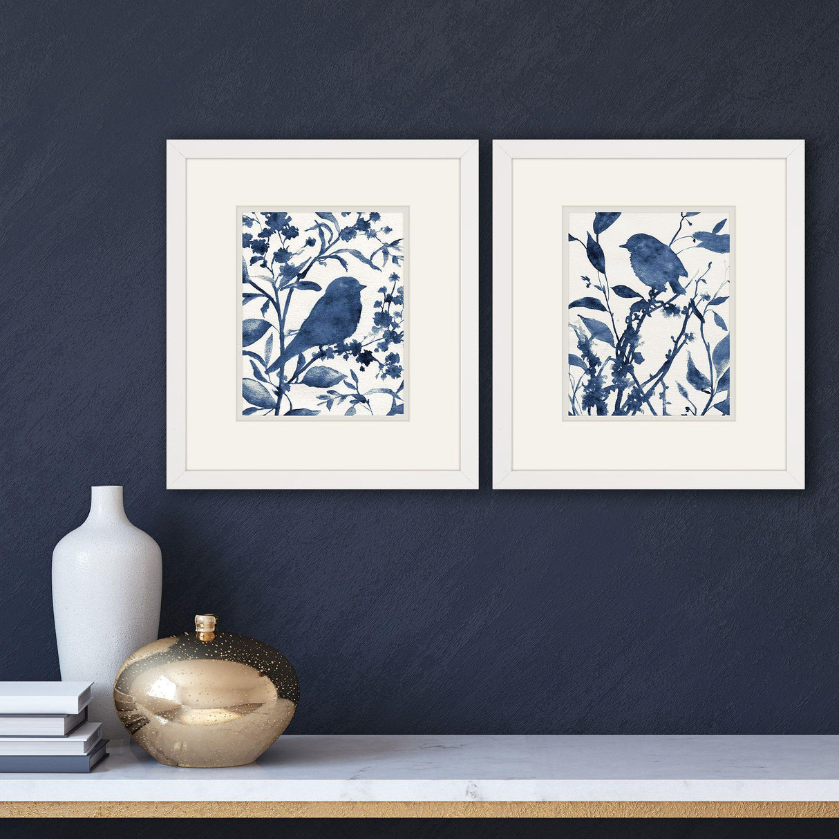 Paragon Bluebird Silhouette S/2 Blue 16 X 14 X 2 Wall Art